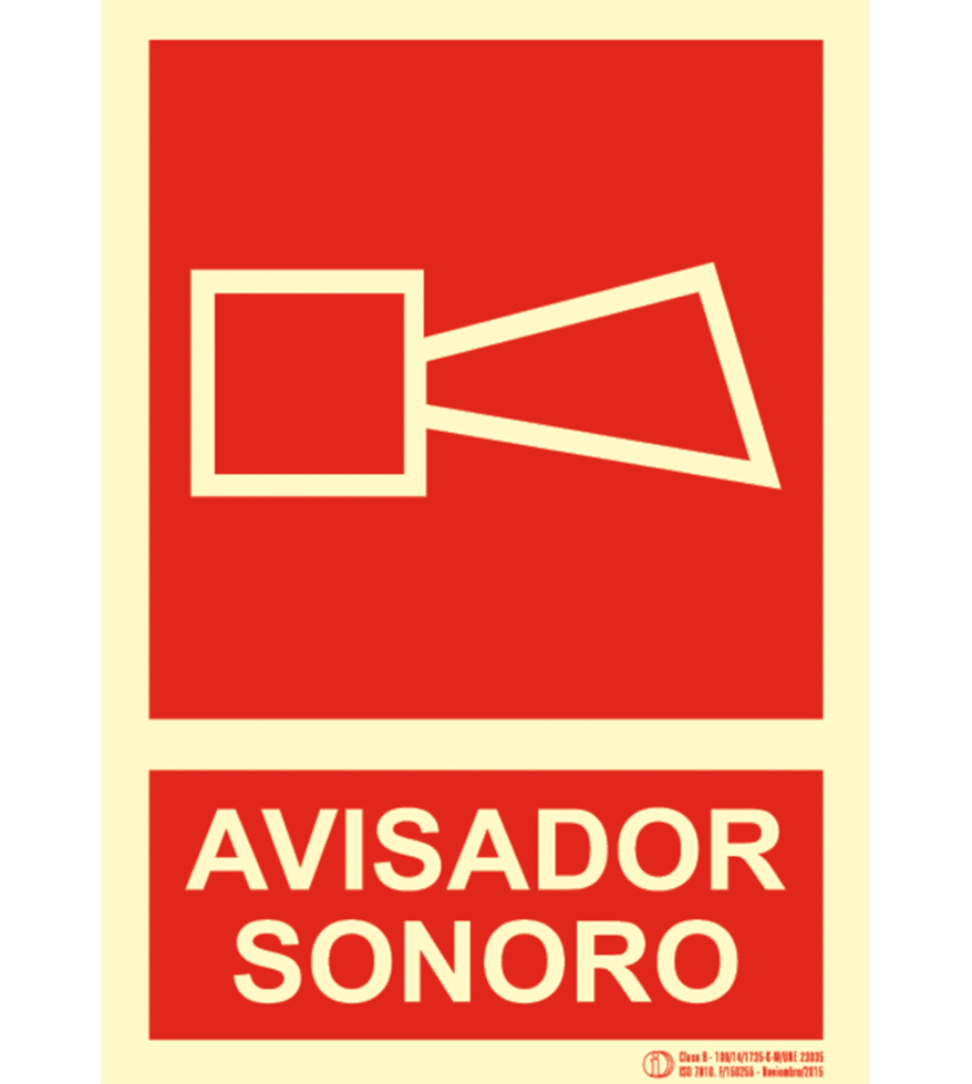 Señal Cartel de Avisador sonoro Clase B SERIOR