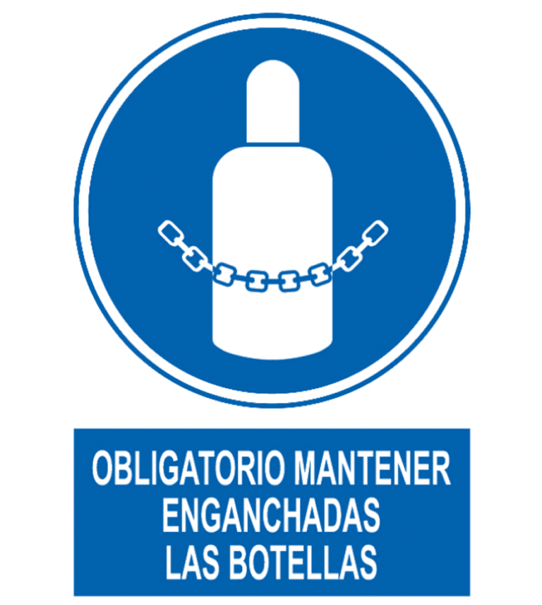 Señal Cartel de Obligatorio botellas enganchadas SERIOR