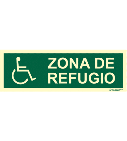 Señal / Cartel Zona de refugio. Clase B
