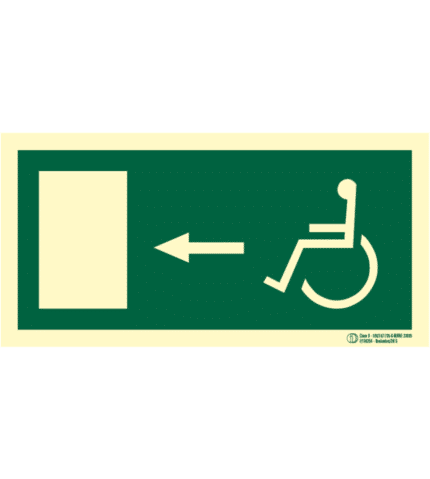Signal / Poster of exit in accessible plant. Class B