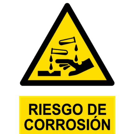 Señal / Cartel de Riesgo de corrosión
