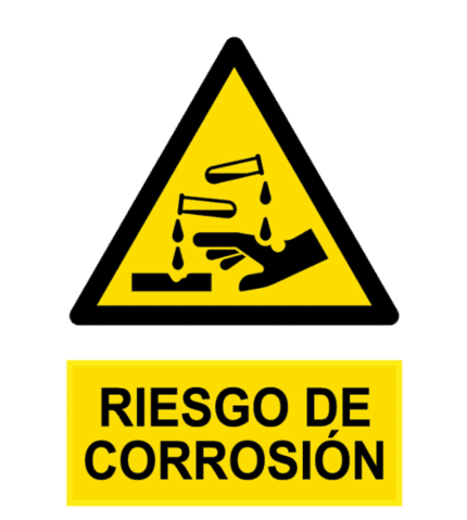 Señal / Cartel de Riesgo de corrosión