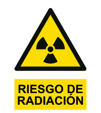 Señal / Cartel de Riesgo de radiación