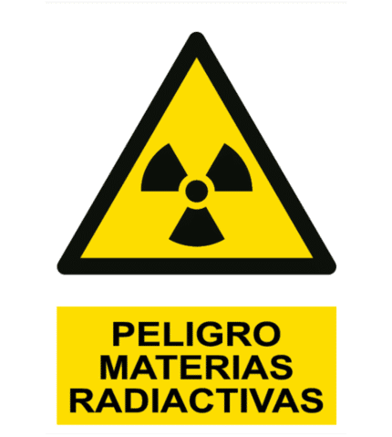 Señal / Cartel de Peligro. Materias radiactivas