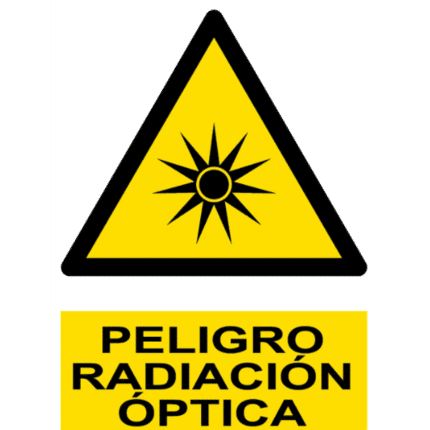 Signal / Danger Poster. Optical radiation