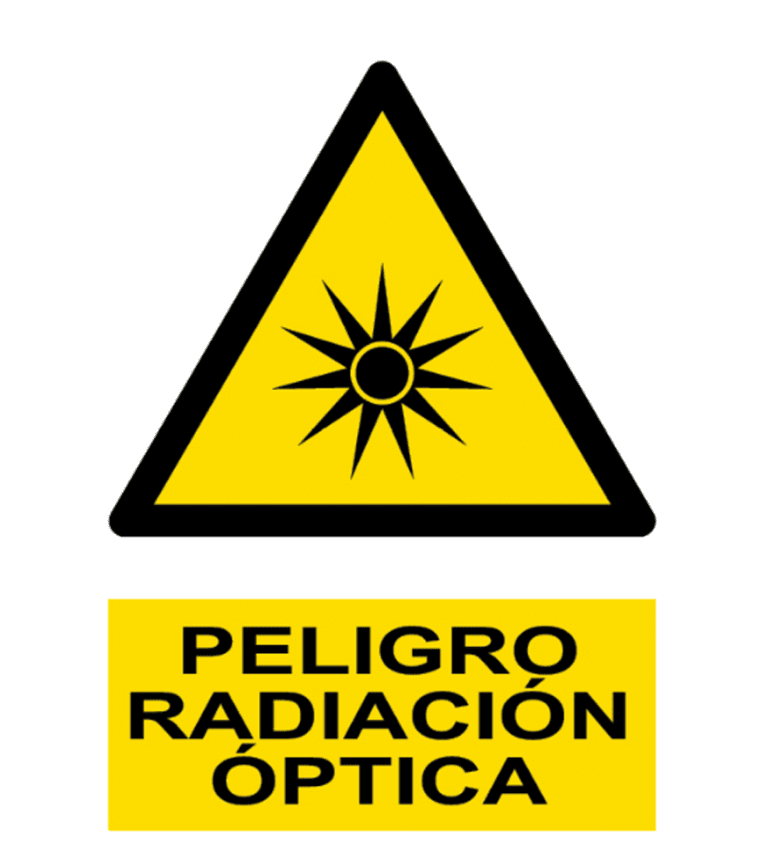 Señal Cartel De Peligro Radiación óptica Serior