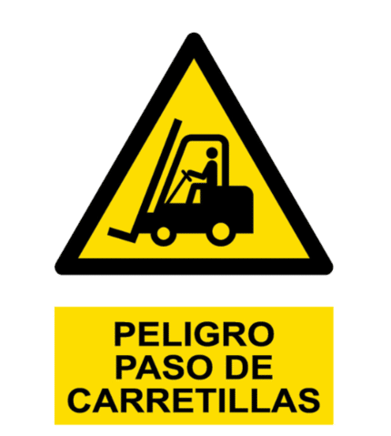 Signal / Danger Poster. Forklift Passage