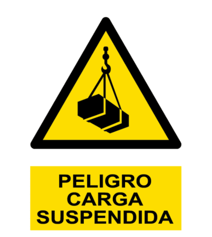 Signal / Danger Poster. Suspended cargo