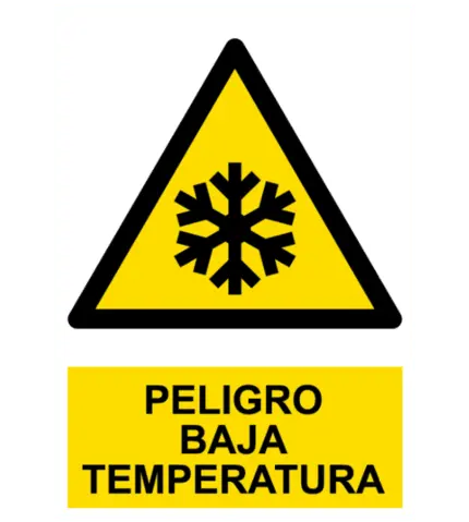 Signal / Danger Poster. Low temperature