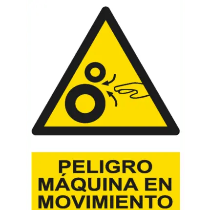 Signal / Danger Poster. Machine in motion