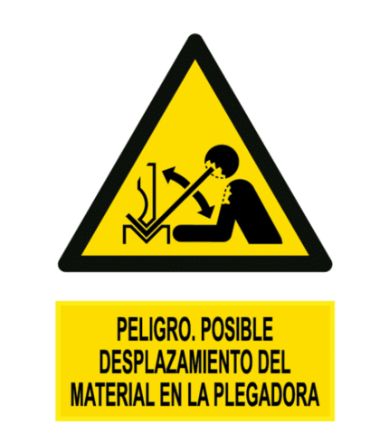 Signal / Danger Poster. Possible material displacement