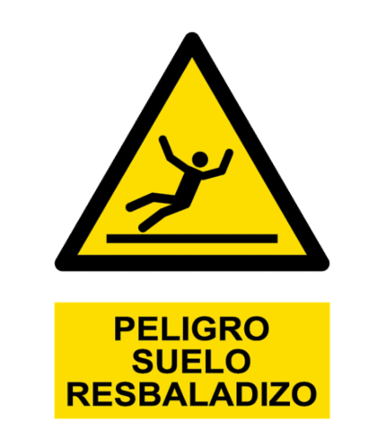 Signal / Danger Poster. Slippery floor