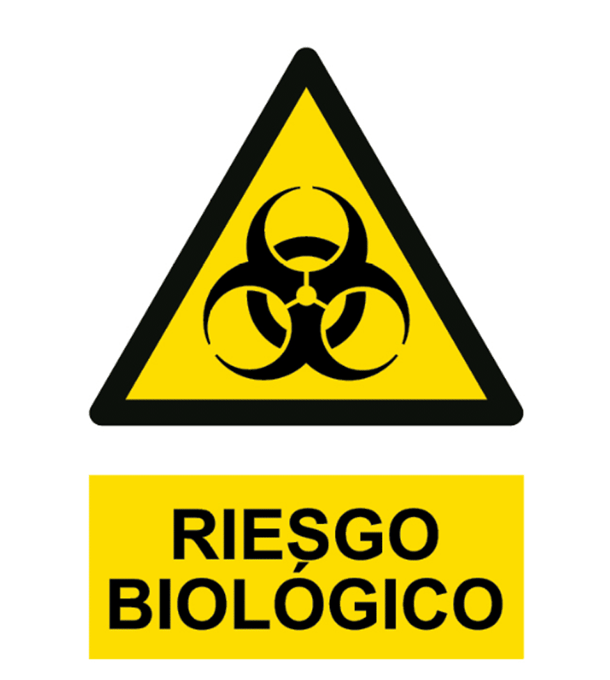 señal cartel de riesgo biológico seguridad ríos y ortiz s l