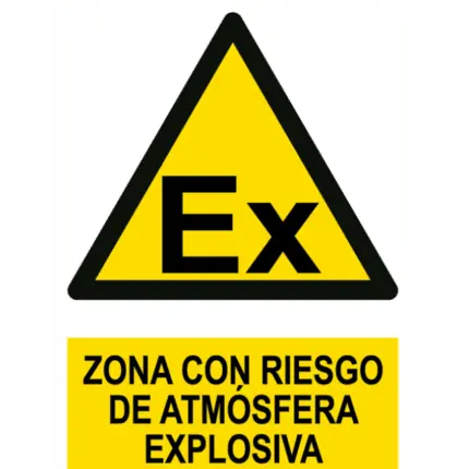 Signal / Danger Poster. Explosive atmosphere