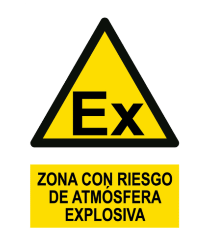 Signal / Danger Poster. Explosive atmosphere
