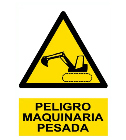 Signal / Danger Poster. Heavy machinery