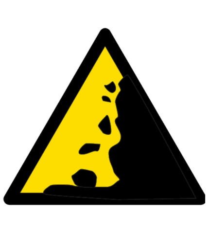 Señal / Cartel de Riesgo de desprendimientos - SERIOR