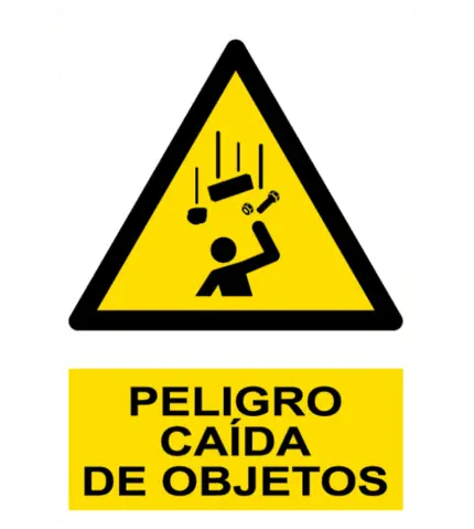 Signal / Danger Poster. Falling objects