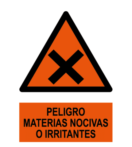 Signal / Danger Poster. Harmful or irritating materials