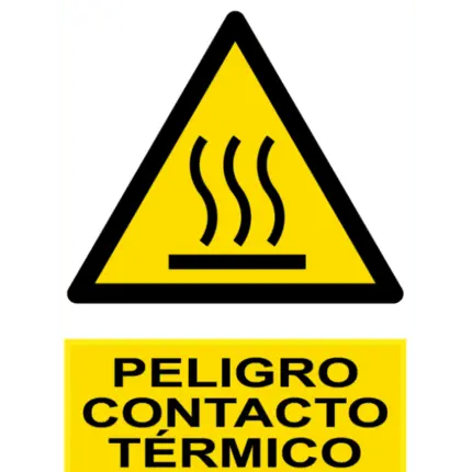 Signal / Danger Poster. Thermal contact