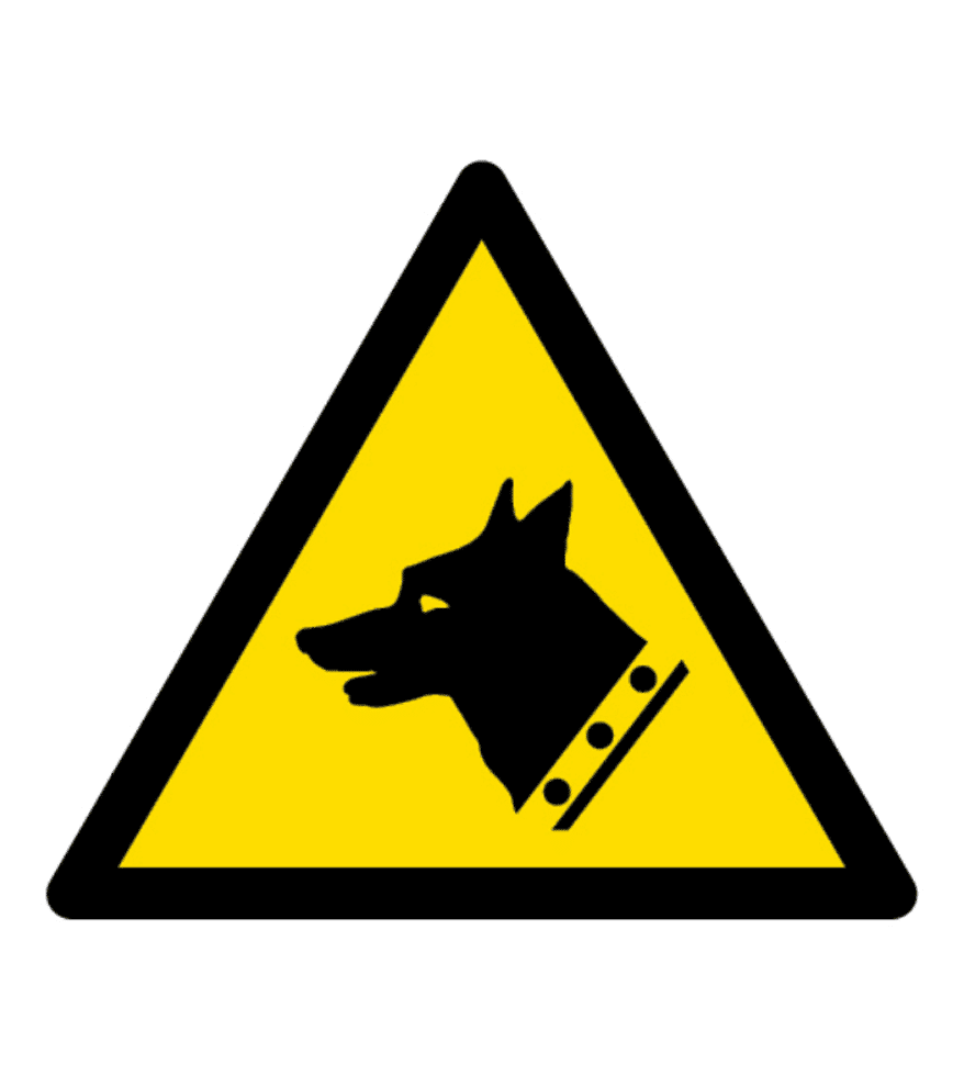 Señal / Cartel de Atención. Cuidado perro - SERIOR