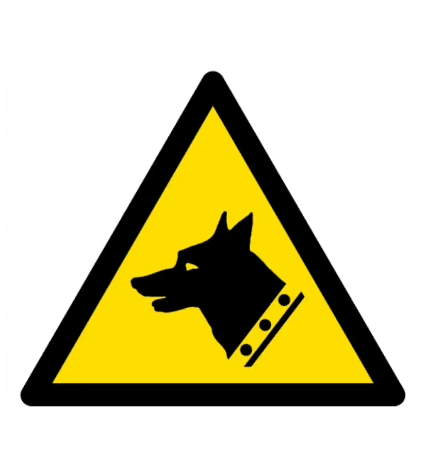 Señal / Cartel de Atención. Cuidado perro