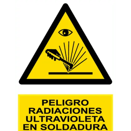 Signal / Danger Poster. UV radiation in welding