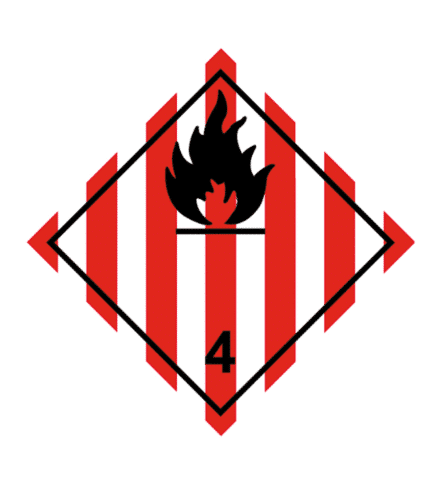 Fire danger Signal. Flammable solid materials