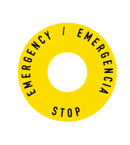 Señal de Botonera. Stop Emergency / Emergencia