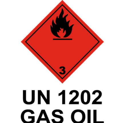 Señal / Cartel de UN 1202 Gas oil