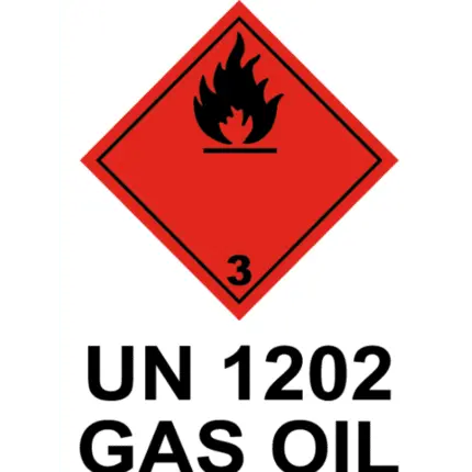 Señal / Cartel de UN 1202 Gas oil