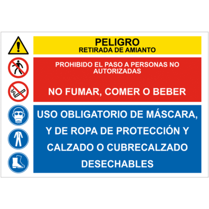 Signal / Danger Poster. Asbestos withdrawal