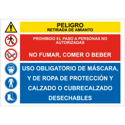 Signal / Danger Poster. Asbestos withdrawal