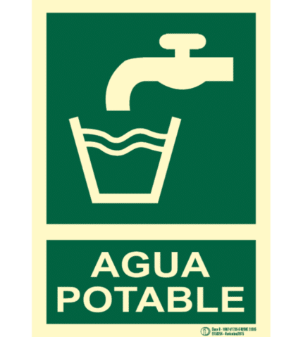 Señal / Cartel Agua potable. Clase B