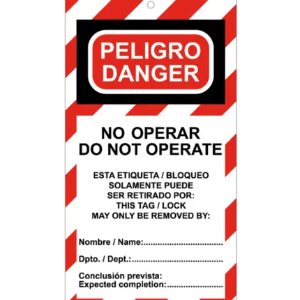 Danger Lock Card. Do not operate