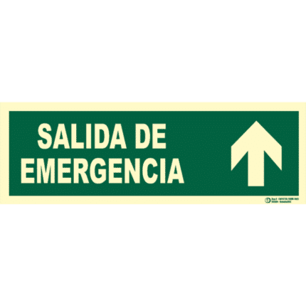 Signal / Poster Emergency exit with arrow. Class B