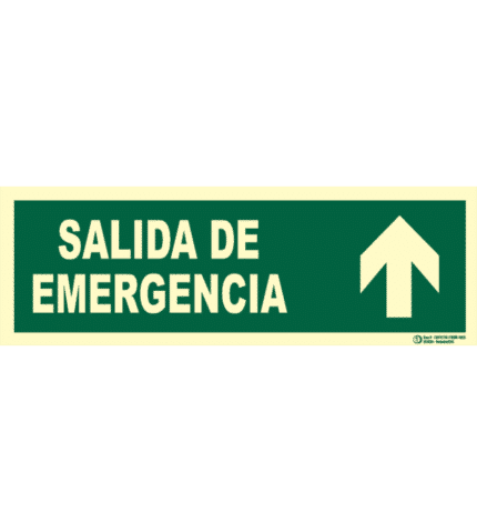 Signal / Poster Emergency exit with arrow. Class B