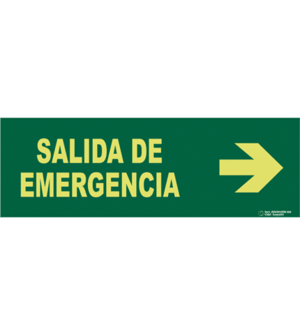 Signal / Emergency Exit Poster with arrow. Class A