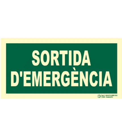 Signal / Poster Sortida d'emergance. Class B monolingual