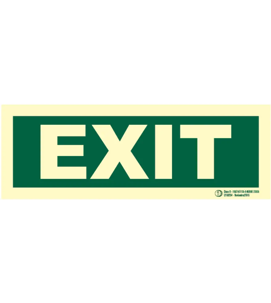 Señal / Cartel de Salida – Exit. Clase B
