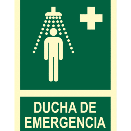 Señal / Cartel de Ducha de emergencia. Clase B