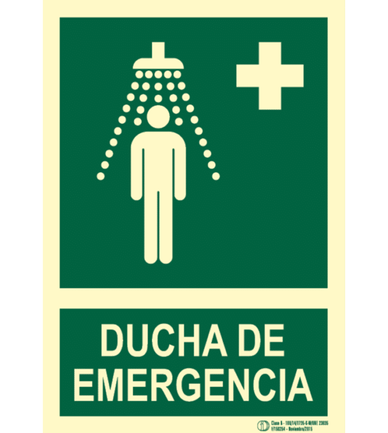 Placa Adhesiva 'Ducha' - Aluminio Cepillado, 75mm