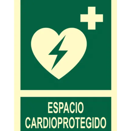 Señal / Cartel de Espacio cardioprotegido. Clase B
