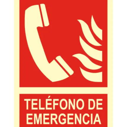 Señal / Cartel Teléfono de emergencia. Clase B