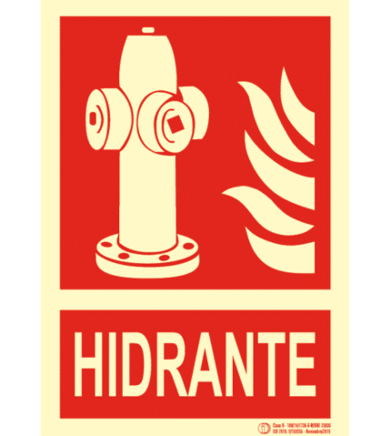 Señal / Cartel de Hidrante. Clase B