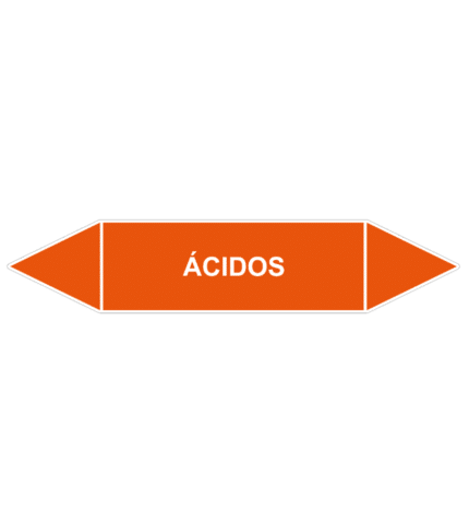 Señal de Marcaje tuberías. Ácidos