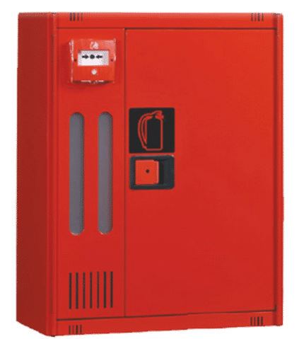 Fire Extinguisher Cabinet + Alarm Pushbutton. MT530