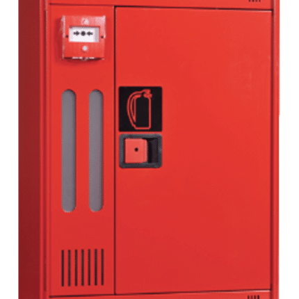 Fire Extinguisher Cabinet + Alarm Pushbutton. MT690