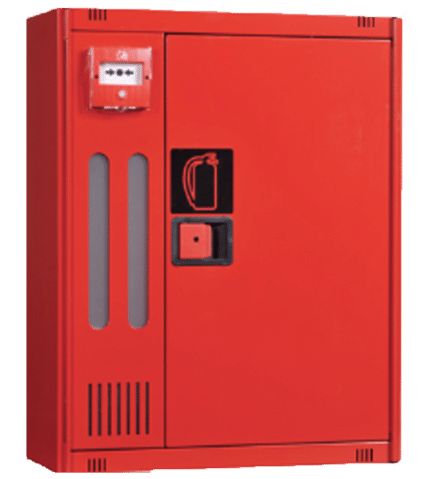 Fire Extinguisher Cabinet + Alarm Pushbutton. MT690
