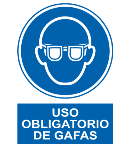 Sign / Poster for Mandatory Use of Glasses